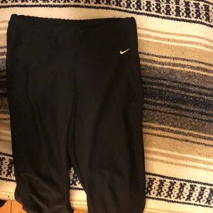 NikeFit black polyester/ spandex fitted pants
